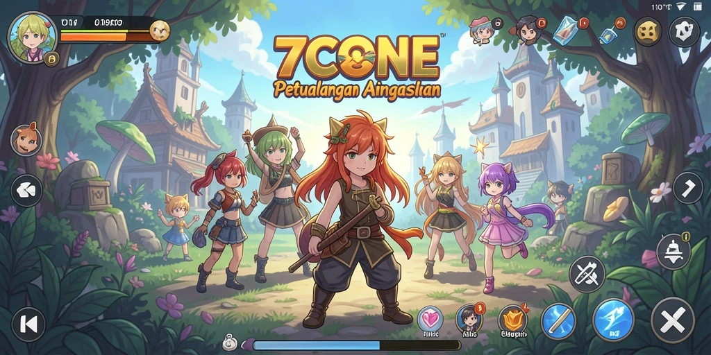 Gameplay 7CONE yang seru dan penuh warna dari dunia Anime.