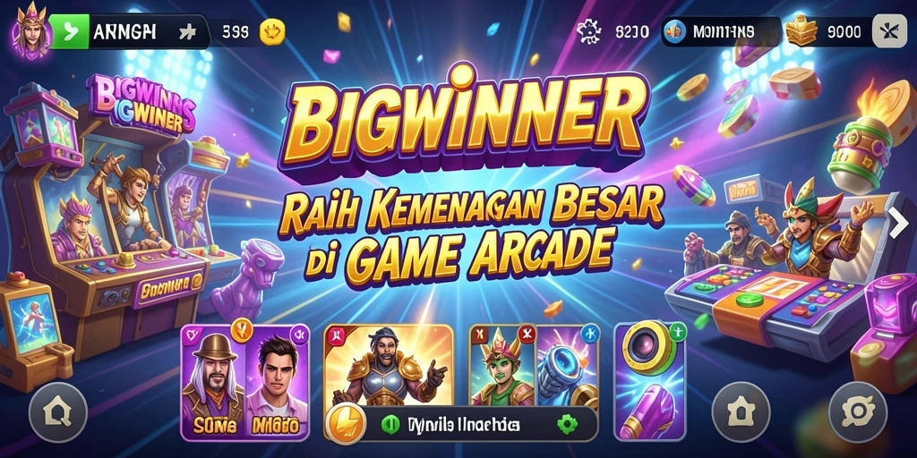 Screenshot gameplay BIGWINNER dengan tampilan penuh aksi Arcade.