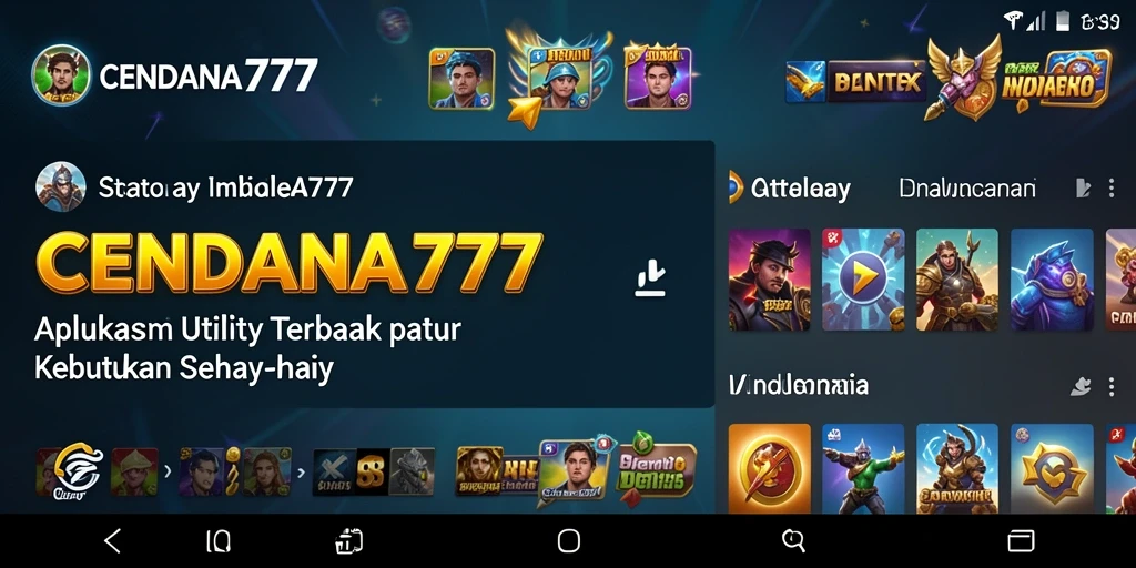 Tampilan antarmuka CENDANA777 yang sederhana dan fungsional.
