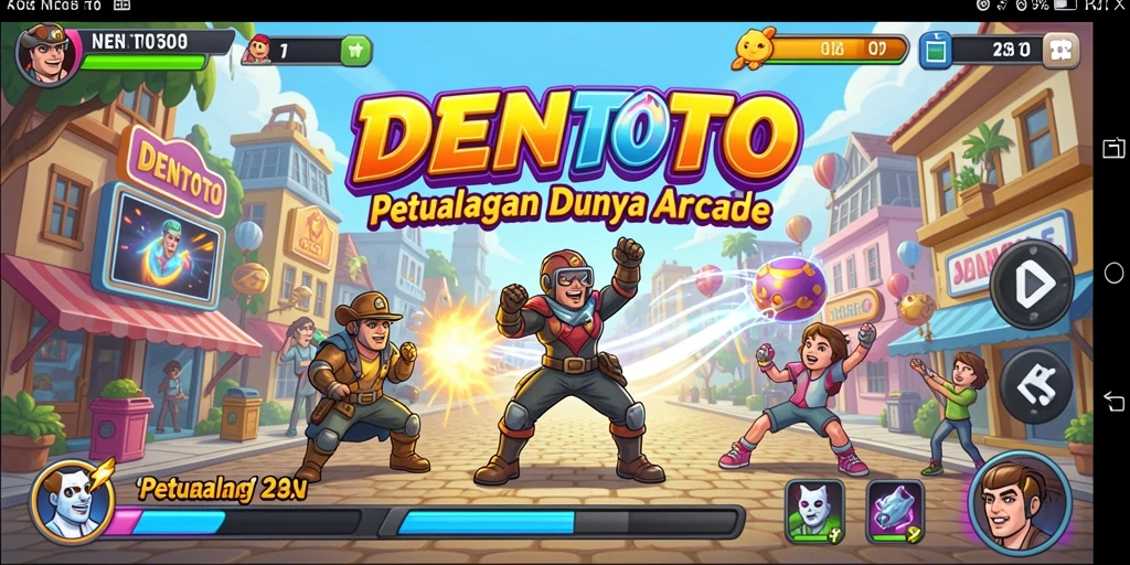 Tangkapan layar DENTOTO menampilkan aksi gameplay yang penuh warna dan menarik.