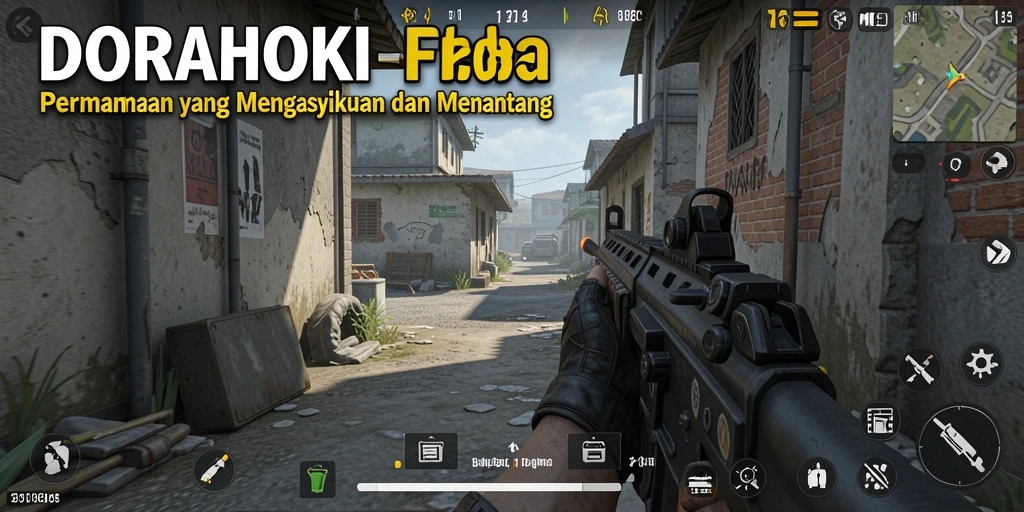 Gameplay DORAHOKI menampilkan aksi pertempuran yang mendebarkan.