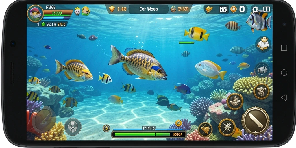 Tampilan seru gameplay Tembak Ikan di FW66.