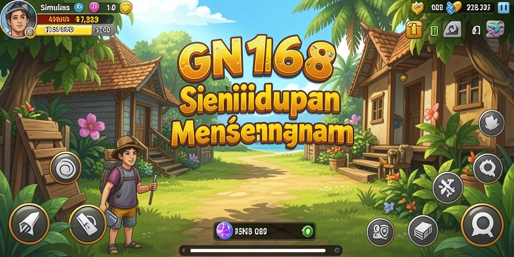 Tampilan gameplay GN168 yang menarik dalam simulasi kehidupan.