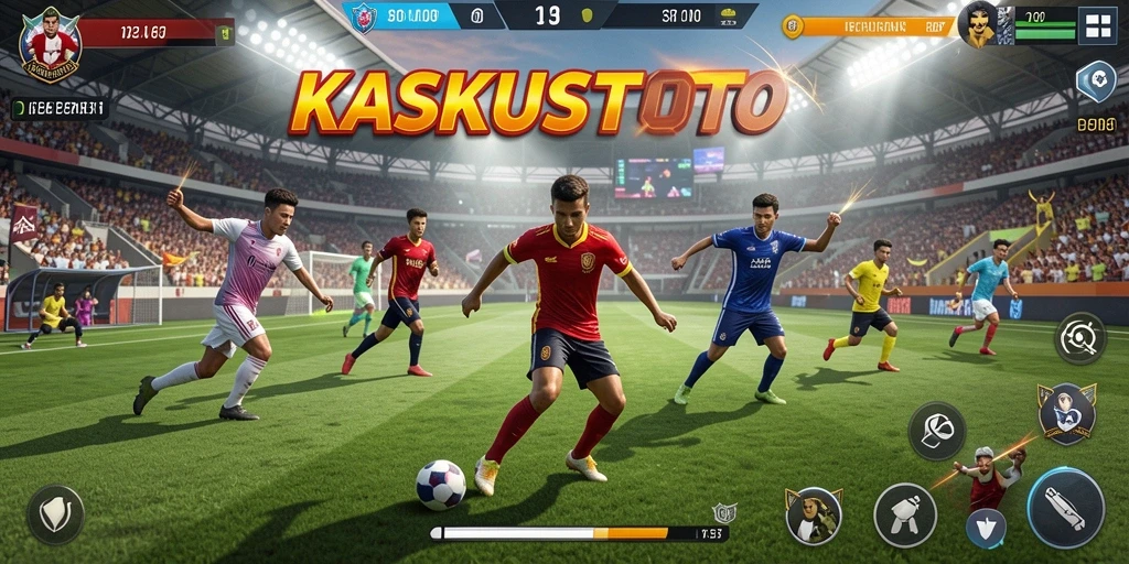 Tangkapan layar KASKUSTOTO menunjukkan aksi mendebarkan dalam permainan olahraga.