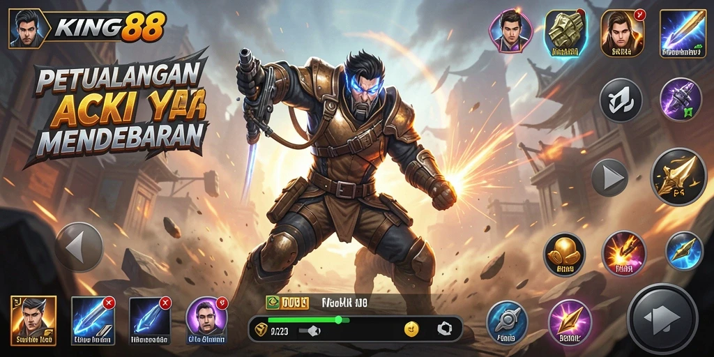Gameplay KING88 menampilkan pertarungan yang intens dan menarik.