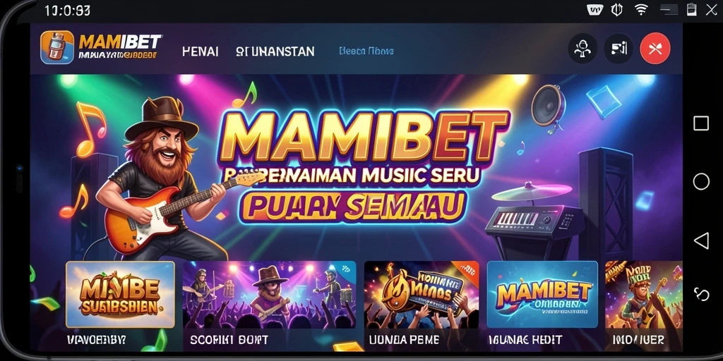Tampilan gameplay MAMIBET penuh warna dengan lagu-lagu yang mengasyikkan.