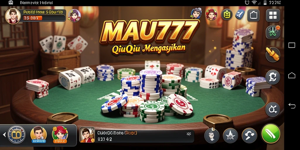 Tampilan menarik dari gameplay QiuQiu di MAU777.