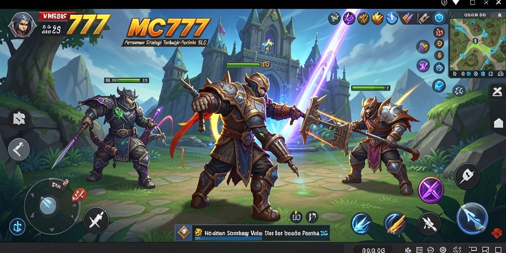 Tampilan menarik dari gameplay strategis MC777 dengan pertempuran yang intens.