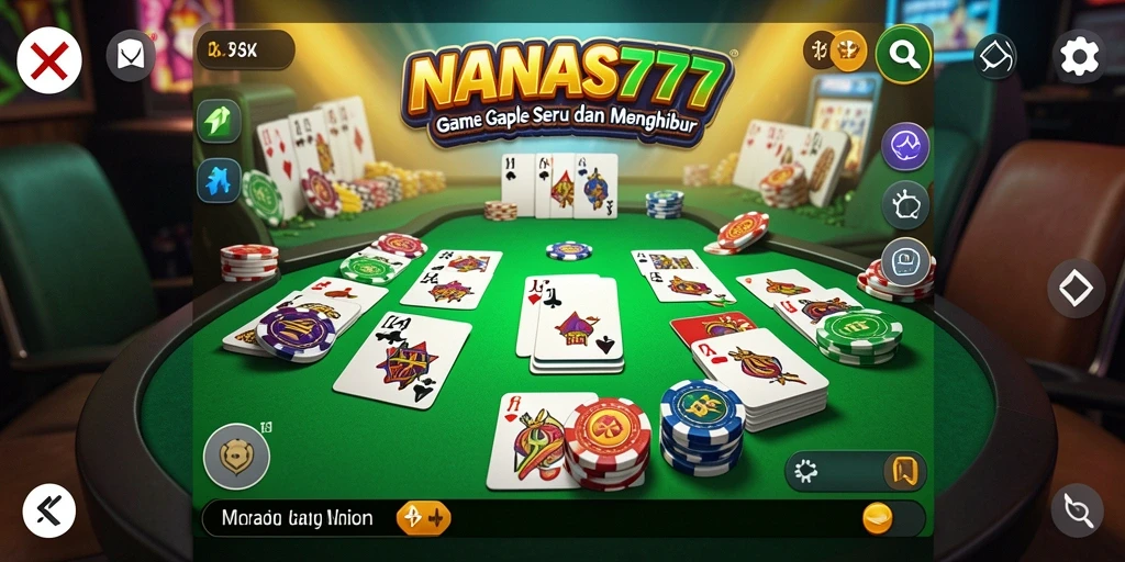 Screenshot NANAS777 menampilkan momen seru permainan Gaple.