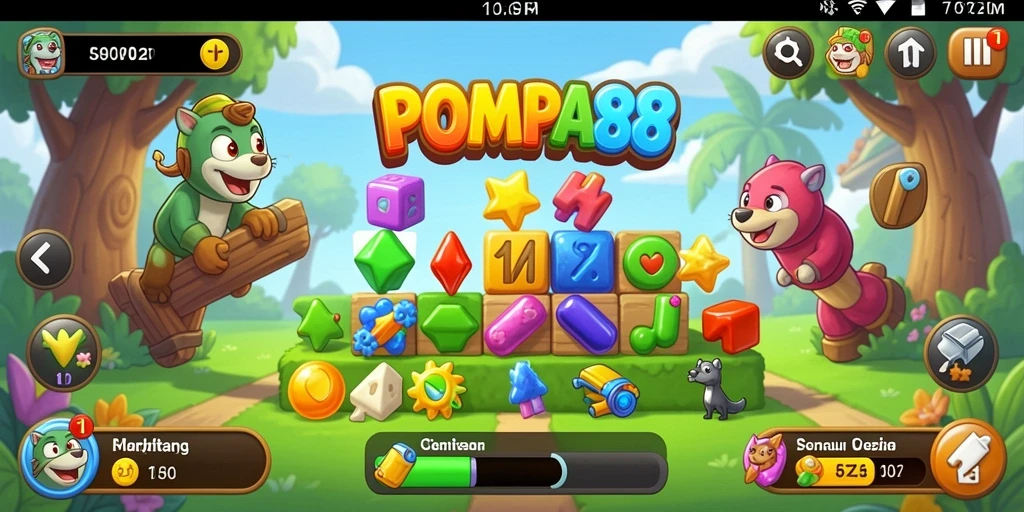 Tampilan gameplay POMPA88 menunjukkan tantangan puzzle yang menakjubkan.