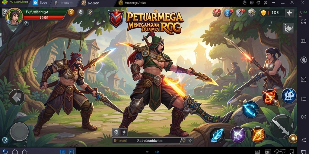 Tampilan gameplay RPG yang menarik dalam PUTARMEGA.