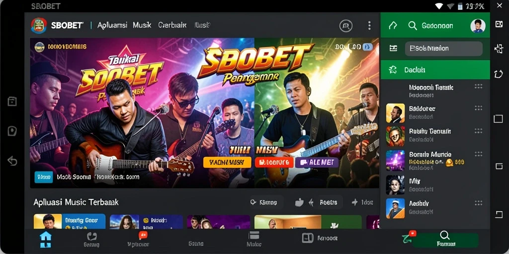 Tampilan gameplay SBOBET dengan pengalaman mendengarkan musik yang menyenangkan.