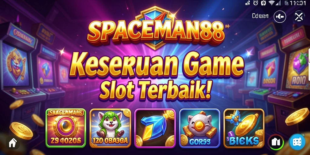 Tampilan permainan Slot SPACEMAN88 yang menarik.