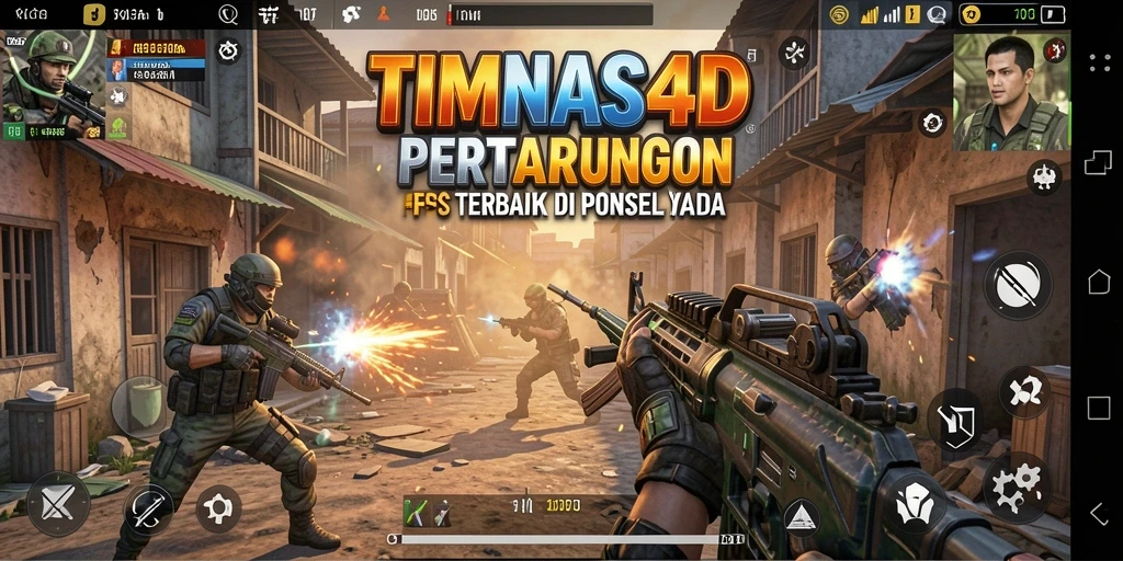 Tangkapan layar gameplay intens TIMNAS4D dengan pertempuran seru.